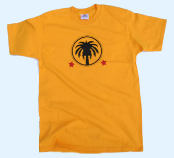 Playera Galpago. Amarilla.Palmera