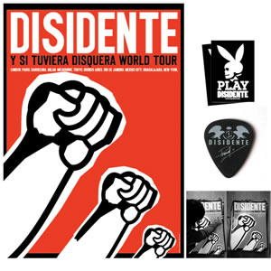 Paquete Disidente> Poster autografiado + pua original + stickers