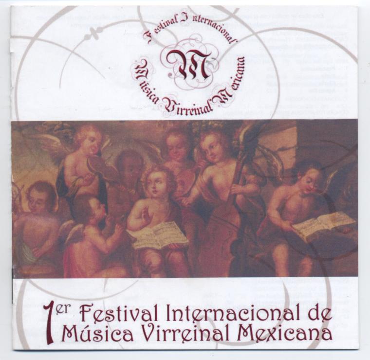 CD 1er Festival Internacional de musica virreinal mexicana - Haz click en la imagen para cerrar la ventana