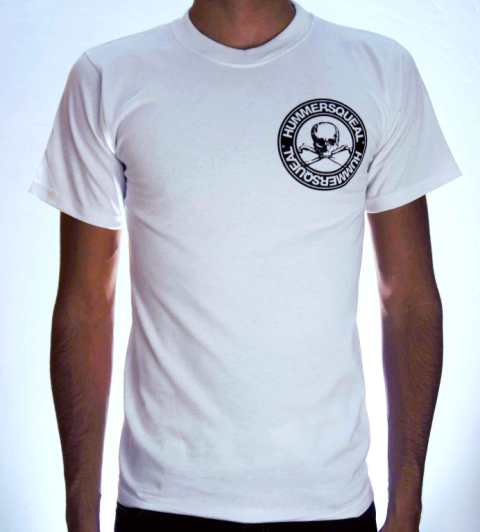 Playera Hummersqueal Logo. Blanca