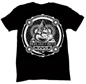 Playera RedLake Circus. Negra Ouroboros Tour