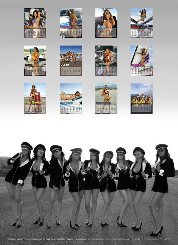 Aeromozas Mexicanas. Calendario 2011: Levantando el Vuelo