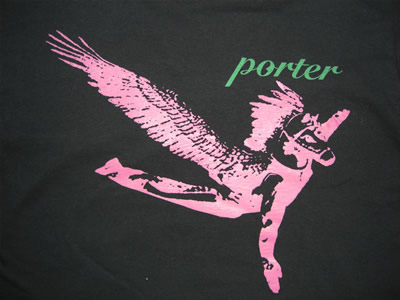 Playera Porter para mujer. Atemahawke. Negra