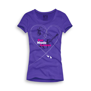 Playera Rock'n'love Mujer For music lovers - Haz click en la imagen para cerrar la ventana