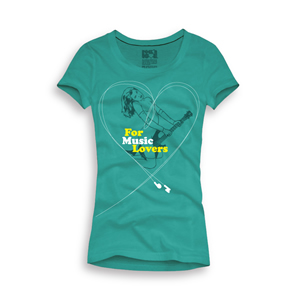 Playera Rock'n'love Mujer For music lovers