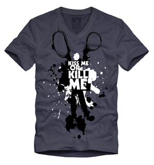 Playera Rock'n'love Hombre Kiss me or kill me - Haz click en la imagen para cerrar la ventana